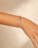 Swarovski Cuff Bracelet In 18k Gold Plated