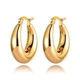 Circle Earrings In 14K Gold Plated