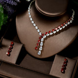 Cubic Zirconia Necklace and Earring Set