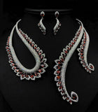 Cubic Zirconia Necklace Earring Set