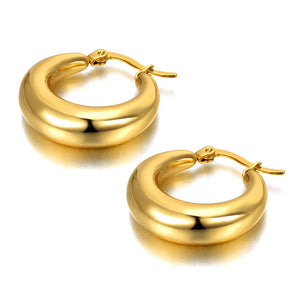 Circle Earrings In 14K Gold Plated