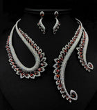 Cubic Zirconia Necklace Earring Set