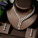 Cubic Zirconia Necklace and Earring Set