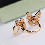 Butterfly Ring In 18k gold plated
