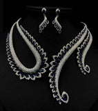 Cubic Zirconia Necklace Earring Set