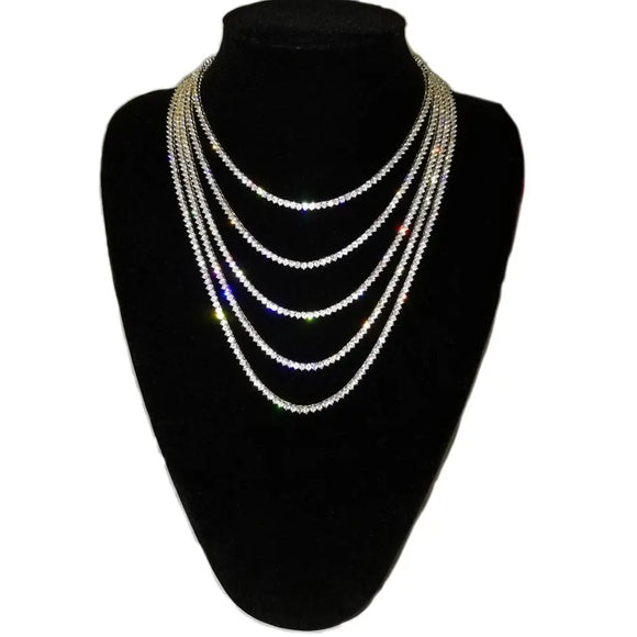 Cubic Zircon Tennis Necklace