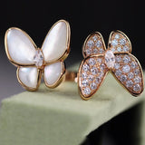 Butterfly Ring In 18k gold plated