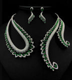 Cubic Zirconia Necklace Earring Set