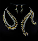 Cubic Zirconia Necklace Earring Set