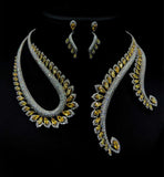 Cubic Zirconia Necklace Earring Set