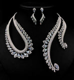 Cubic Zirconia Necklace Earring Set
