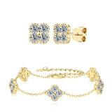 Moissanite Sets In 18k Gold Plated