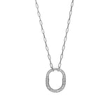 Moissanite necklace In sterling silver