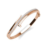 Swarovski Cuff Bracelet In 18k Gold Plated