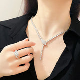 Snake Necklace Earrings Ring Set