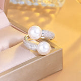 Adjustable Pearl Ring