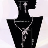 Flower Necklace And Earrings Set