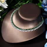 Cubic Zirconia Necklace Earrings Set