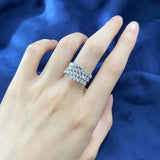 Cubic Zirconia Ring In  Sterling Silver