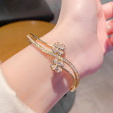 Rhinestone Flower Bracelet