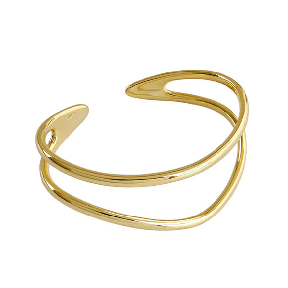 Bangle Bracelet In 18k Gold Plated (Adjustable)