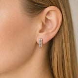 Swarovski Stud Earrings In 18K White Gold Plated