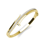 Swarovski Cuff Bracelet In 18k Gold Plated