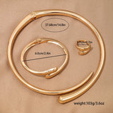 Choker Necklace &Bangles& Ring Set