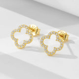 N Earrings In  Sterling Silver
