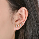 Moissanite Stud Earring In 14K Gold Plated