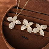 Flower Necklace Earring  Set