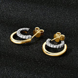 Moissanite  Earrings In Sterling Silver