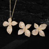 Flower Necklace Earring  Set