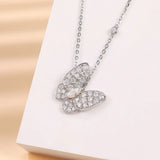 Moissanite Butterfly Pendant In 18K Gold Plated