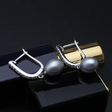 Cultured Freshwater Pearl earrings In sterling silver