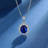 Blue Sapphire Gemstone Set In  Sterling Silver