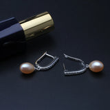 Cultured Freshwater Pearl earrings In sterling silver