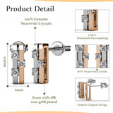 Swarovski Stud Earrings In 18K White Gold Plated