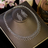Cubic Zirconia Necklace & Earring Set