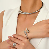 Choker Necklace &Bangles& Ring Set