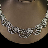 Cubic Zirconia Circular Necklace Engagement Set