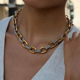 Two Color Chain Necklace &Bracelet