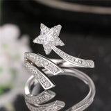 Star Ring In Sterling Silver