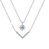 Moissanite  Double Layer Necklace