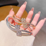 Rhinestone Flower Bracelet