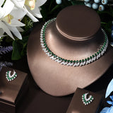 Cubic Zirconia Necklace Earrings Set