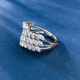 Cubic Zirconia Ring In  Sterling Silver