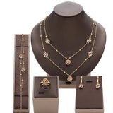 Necklace Earrings Bracelet Rings Set