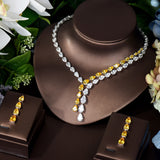 Cubic Zirconia Necklace and Earring Set