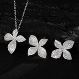 Flower Necklace Earring  Set